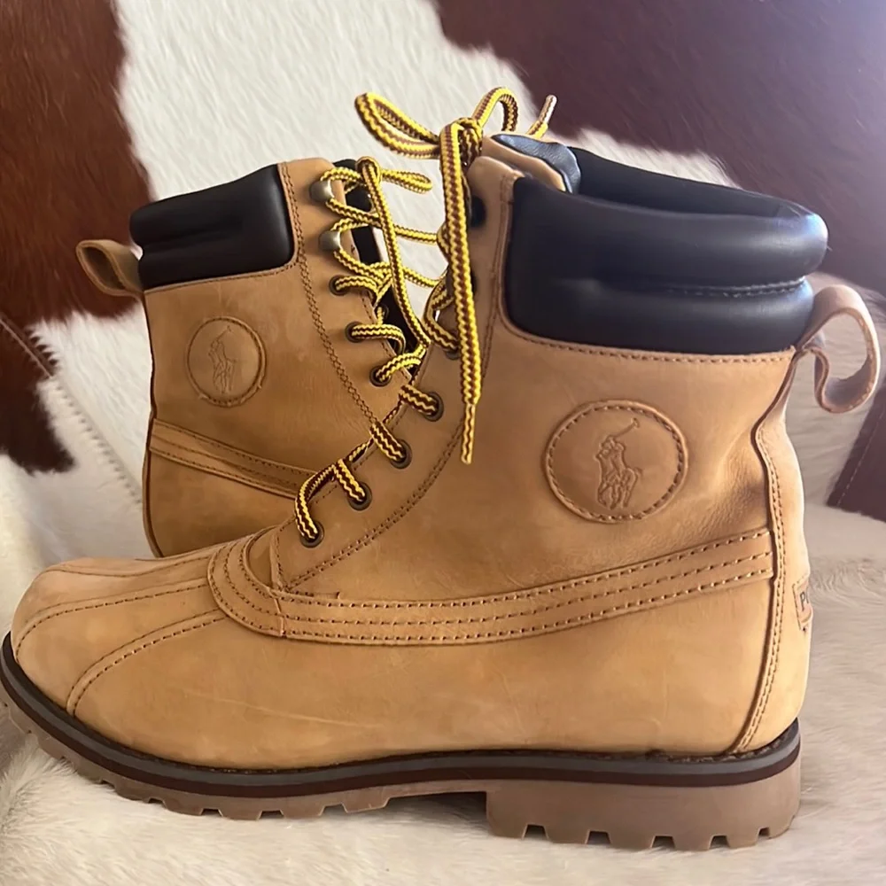 Ralph Lauren Polo Whitwood duck suede hiking boots size 8.5 D, style Whitwood - Picture 4 of 15